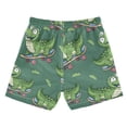 thumbnail image 2 of joogoo Boys Swim Trunks Cartoon Crocodile on Skateboard Beach Board Shorts Drawstring Swimsuit 5T, 2 of 6
