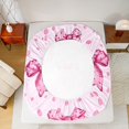 thumbnail image 5 of Manfei Teens Female Kawaii Bow Knot Twin Sheet Sets 3pcs,Dreamy Princess Twin Fitted Sheet Microfiber,Polka Dots Breathable Flat Sheet,Lightweight Room Decor, 5 of 7