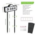 Solar LED Address Sign Light Stake Lighted House Numbers for Home