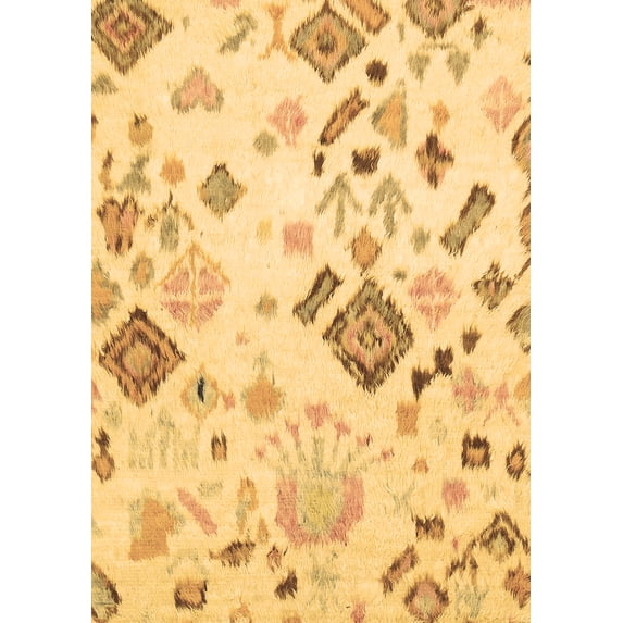 Ahgly Company Indoor Rectangle Abstract Brown Modern Area Rugs, 2' x 3'