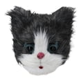 thumbnail image 4 of Máscara de cabeza de gato de felpa de látex disfraz realista gris, 4 of 8