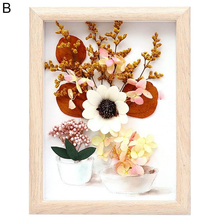 Hesroicy Photo Frame 3D Stable Wooden Dried Flower DIY Picture Frame for  Handicrafts 