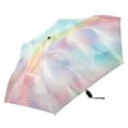 thumbnail image 4 of Compact Sun Umbrella Windproof Travel Umbrellas for Rain Strong Portable UV Protection Colorful Line Waves, 4 of 8