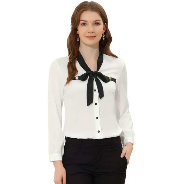 Mirto Sale Camisa Mirto Mujer Corbatín Blusa Blanca Sin Botones CAMISA  MIRTO ALGODON VESTIR BLANCO