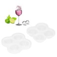 thumbnail image 1 of Ymiko 4‑Grid Round Shape Mold Food Grade Silicone Ice Cream Mould For Kitchen, 1 of 8