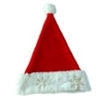 thumbnail image 1 of Christmas Hat Snowflake Sequin Soft Comfortable Warm Thicker Dress Up Festival Prop Adults Children Santa Claus Plush Hat Party Supplies, 1 of 8