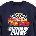 thumbnail image 3 of Disney Cars - Race To Finish Line - Birthday Champ - Toddler & Youth Crewneck Fleece Sweatshirt, 3 of 5