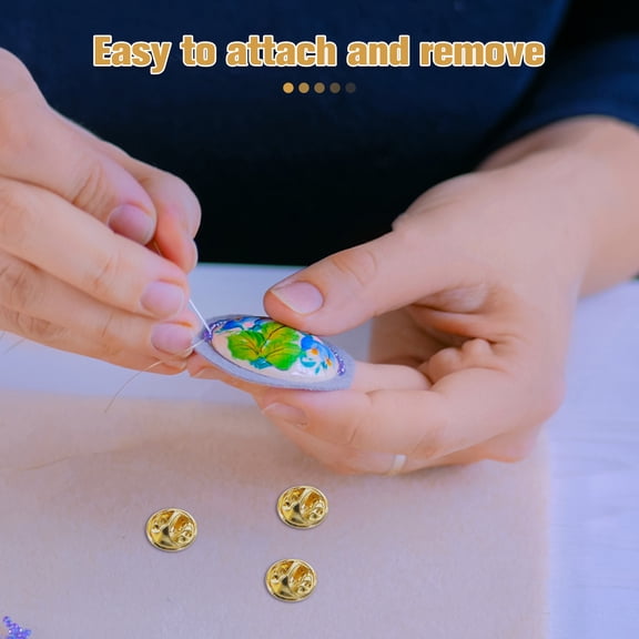 Hemoton 100-Pack Brass Butterfly Clutch Pin Backs Metal Locking Fasteners for Lapel Pins, Tie Tacks, Hat Badges - Perfect for Crafts & Events