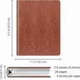 thumbnail image 3 of Photo Album for 4x6 Photos - 112 Pockets Vegan Leather Cover Memory Albums Book for Birthday Family Anniversary Vacation Pictures, Vintage Brown, 3 of 5