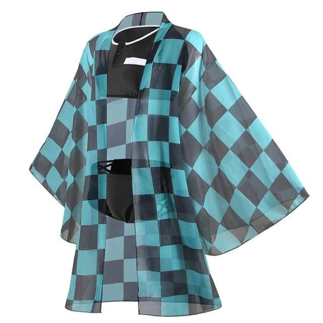 Traje de baño Anime Demon Slayer Kochou Shinobu Cosplay Kimetsu no Yaiba Kimono Agatsuma Zenitsu Sexy Bikini Beach SummerM Gao Jinjia LED
