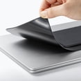 thumbnail image 4 of 3-Pocket Laptop Mouse Holder Self Adhesive Solid Color External Hard Drive Sleeve PU Leather Space Saving Storage Pouch, 4 of 6