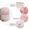 thumbnail image 5 of Shower Curtain, Flamingo Bird on Gradient Background Waterproof Shower Curtain Set with Hooks for Bathroom Showers,Stalls and Bathtubs,72x84In Tropical Pink Animals, 5 of 9