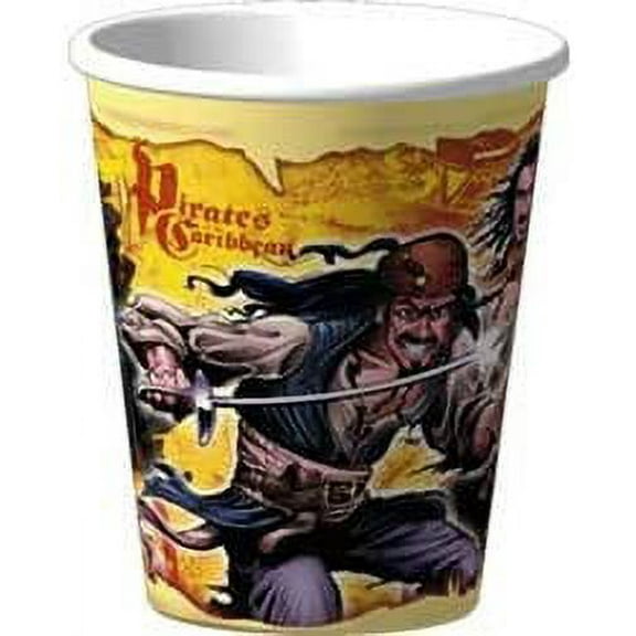 Pirates of the Caribbean Cups - 8 Count (9 oz.) New