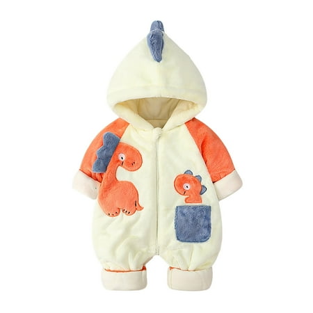 

WUDATI Teen Boy Girl Outfit Halloween Chistmas Toddler Girls Boys Winter Baby Boys Girls Long Sleeve Cute Cartoon Animals Patchwork Bear Ears Hooded Romper Jumpsuit Outfit Clothes Coat