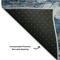 thumbnail image 3 of Addison Rugs Mayfield Washable Transitional Abstract Blue Rectangle Rug, 1'8" x 2'6", 3 of 5