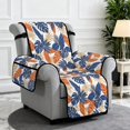 thumbnail image 4 of SCRAWLGOD Monstera Palm Leaf Print Recliner Chair Cover Non Slip Breathable Recliner Cover with Pocket Washable Reclining Slipcover for Living Room, 4 of 7