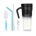 thumbnail image 4 of Exprimidor de frutas portátil, taza de viaje, regalos de cumpleaños, vaso de batidora de frutas, exprimidor de frutas de 470ml para senderismo, Negro, 4 of 9