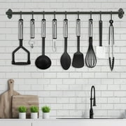 Lux Decor Collection 23 Piece Kitchen Utensils Set - Nylon and Stainless Steel Cooking Utensils Set - Black Utensil Kitchen Starter Set