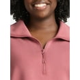 thumbnail image 3 of Avia Women's and Women's Plus ScubaKnit Quarter Zip Pullover, Sizes XS-4X, 3 of 5