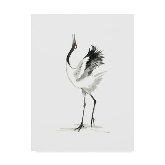 Trademark Fine Art 'Japanese Cranes IV' Canvas Art by Naomi McCavitt