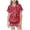 Watermelon Red-2, variant on LRen Little Girls Easter Outfits Bunny Carrot Short Sleeve Shirts and Shorts Set Fashion Silk Button Down Collared Easter Home Outfit Set Easter Gifts for Boys