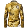 thumbnail image 3 of Herrnalise Men's Autumn And Winter Fashion Personality Sequins Casual Suit Jacket Gold, 3 of 4