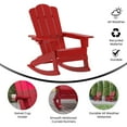 thumbnail image 4 of Flash Furniture Newport Adirondack Rocking Chair with Cup Holder Red 2/Pack (2LEHMP104431RD), 4 of 9
