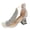 Silver, variant on Square Open Toe Heels for Women Back Zipper Block Heeled Sandals Sequin Sparkly Clear Band Wedding Party Dress Pumps Shoes Gold Size 8.5
