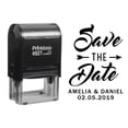 thumbnail image 1 of Printtoo Personalized Black Self Inking Wedding Stamp Custom Save The Date Rubber Stamper -60 x 40 mm, 1 of 6