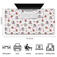thumbnail image 5 of Long Mouse Pads for Desk,White Cow Strawberry Heart Pattern Desk Mats on Top Of Desks, Desk Mouse Pad Extra Large with 3mm Non-Slip Base and Stitched Edge for Gaming,Office,Work,Home 47.3"x23.6", 5 of 6