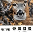 thumbnail image 4 of Deer Blanket Forest Camo Hunting Throw Blankets 60"x50" Gifts for Hunter Men Women Deer Lover, Elk Deers Decor for Couch Bed Sofa Birthday Lightweight Soft Flannel Blanket add Same printed canvas bag, 4 of 6