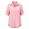 thumbnail image 5 of Bovxnpu Womens Long Sleeve Shirts Loose Sun Protection Cardigan Sleepwear, 5 of 9