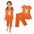 thumbnail image 5 of Utoimkio Girls Shorts Set Kids Cute Print Summer Clothes Short Sleeve Dress Shirt & Pants Set 2Pcs Summer Outfits, 5 of 5