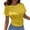Yellow, variant on Women's T Shirts Ladies Lightweight Short Sleeve Tee Soft Blend Classic Crew Neck Relaxed Fit Beige L