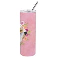 thumbnail image 3 of Carolines Treasures CK4167TBL20 Corgi Pink Flowers Stainless Steel 20 oz Skinny Tumbler 20 oz multicolor, 3 of 3