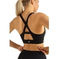 thumbnail image 3 of RUNNING GIRL Women’s Sports Bra Crossback Padded Athletic Yoga Workout Top Medium Support Gym Fitness Crop Tank, 3 of 4