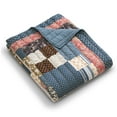 thumbnail image 5 of Greenland Home Shiloh Traditional Calico Patchwork Print Quilted Throw Blanket, 5 of 7