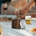 thumbnail image 5 of Yayeee Ashtray with Lid for Cigarette Smokeless Stainless Steel Home Ash Holder, Wood Grain, 5 of 7