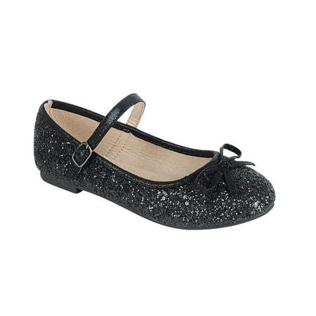 Link FP35 Girl's Glitter Bow Ballerina Party Dressed Flat Mary Janes