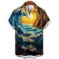 thumbnail image 3 of ZCFZJW Mens Hawaiian Floral Shirts Tropical Button Down Shirt Summer Beach Shirt Big and Tall Regular Fit Casual Short Sleeve Graphic Tees Tops Multicolor#14 XL, 3 of 3