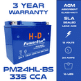 thumbnail image 4 of PowerStar High Rate 12 Volt YTX24HL-BS Battery for Honda Goldwing, 4 of 4