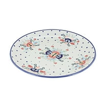 Blue Rose Polish Pottery Desert Flower Dinner Plate