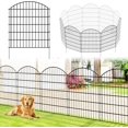 thumbnail image 1 of Metal Garden Fence H x W ( Panels Total Length . ft) Rustproof No Dig Fence for Dog Rabbits and Patio Yard Animal Barrier, 1 of 9
