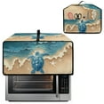 thumbnail image 2 of Renewold Toaster Oven Protection Case with Accessory Pockets Dustproof Microwave Oven Air Fryer Protector Polyester Small Appliance Cover, 20.5 x 16.5 x 10 Inches, Sea Turtle Beach, 2 of 7