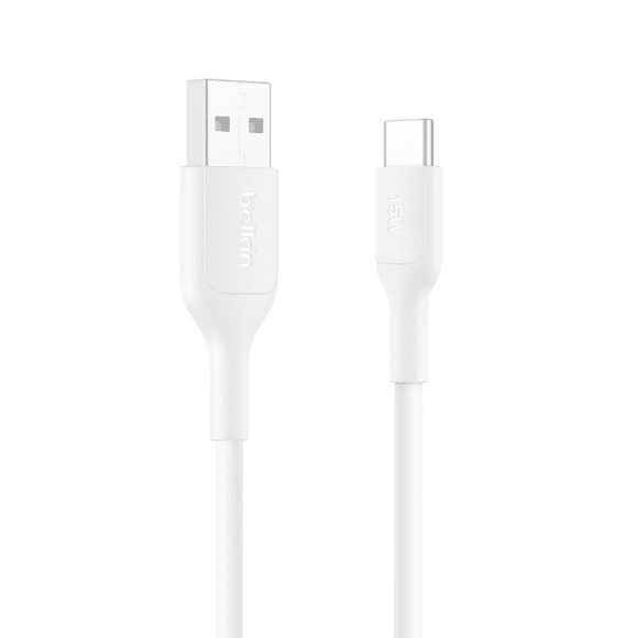 Cable BoostCharge Eco USBA vers Lightning 1&nbsp;m/3,3&nbsp;pi Cable souple et flexible pour charge rapide, cable chargeur Lightning pour iPhone&nbsp;14 et series anterieures iPad 9e gen et AirPods NR