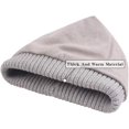thumbnail image 5 of Gorro de invierno con lazo para bebé, gorro infantil gris para niña, gorros de punto con orejeras de 0 a 6 años, 5 of 5