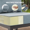 thumbnail image 5 of Outdoor Wicker Furniture Cushion Set, 24 x 22 x 6 Thicken Deep Seat Patio Chair Cushions, Baby Blue, 6 Sets, 5 of 10