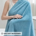 thumbnail image 2 of Kebury 6 Pack Bath Towels Set, 27"x55" Bath Sheets Towels Set For Adults, Mid-size Bathroom Towel Ultra Soft Microfiber Quick Dry Highly Absorbent Shower Towel Spa Hotel Use (Turquoise), 2 of 7