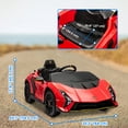 thumbnail image 3 of Qaba 12V Lamborghini Licensed Electric RC Car for Kids, Toddler Ride on Toys Gift, Red, 3 of 9