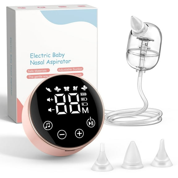 9 Level Electric Nasal Aspirator with Soothing Music And Night Light Food Grade, Rechargeable, Quiet Design for Infants & Toddlers